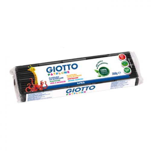 Plasticina Giotto Patplume 350gr Preto , Giotto , 160510105 , 8000144510153